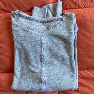 L.L. Bean Gray Thermal Henley, XL